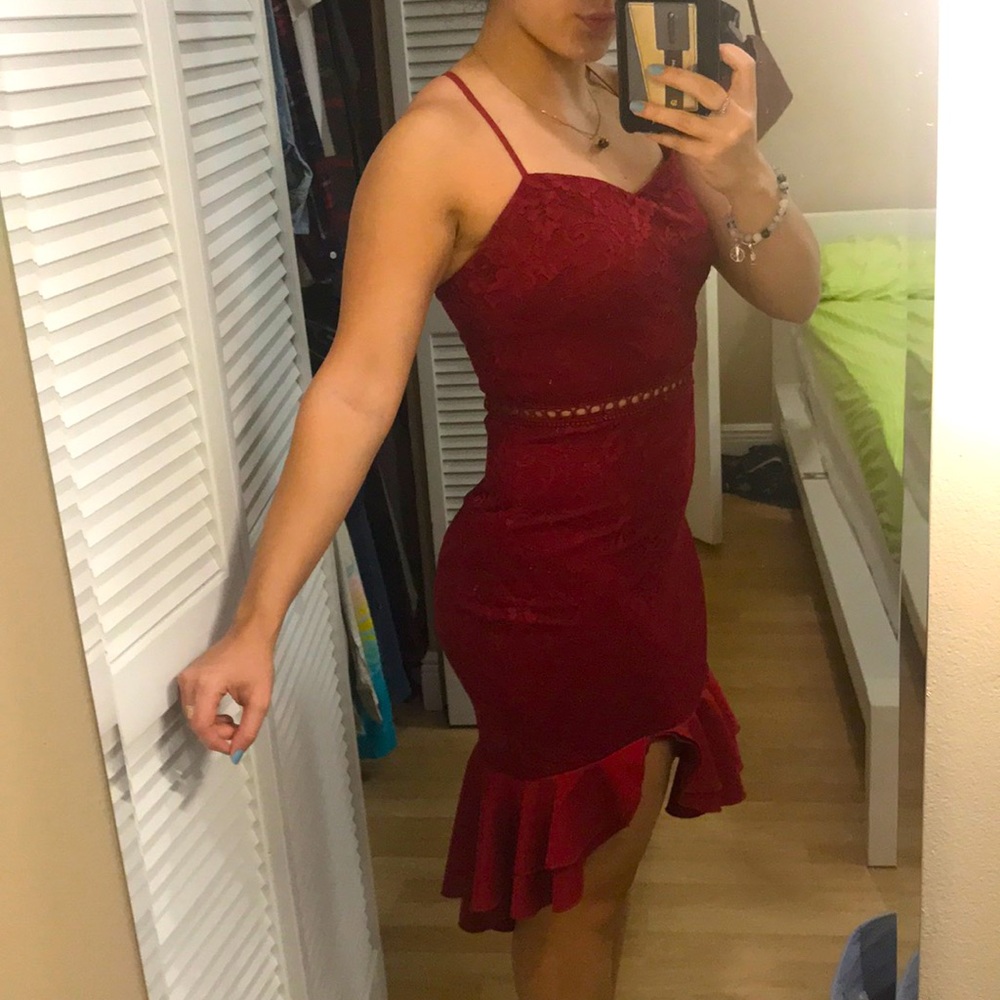 Red dress elegant